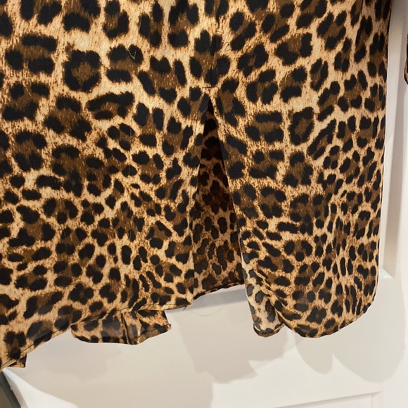 Zara Cheetah Print Tunic Length Shirt - Picture 7 of 9